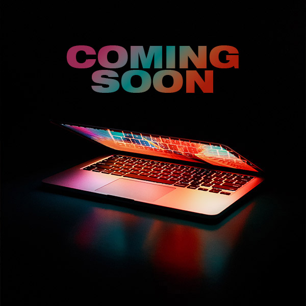 Afbeelding van een laptop met de tekst 'Coming Soon'